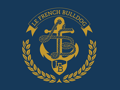 LFB Anchor Blue design illustration logo vector yacht yacht club
