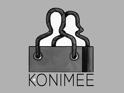 Konimee Logo Sketch e commerce identity logo shopping sketch social ux