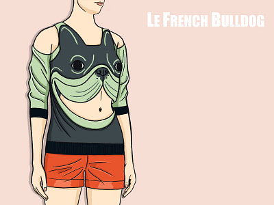 L.F.B Sweatshirt bulldog fashion french green