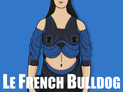 L.F.B Sweatshirt blue bulldog fashion french