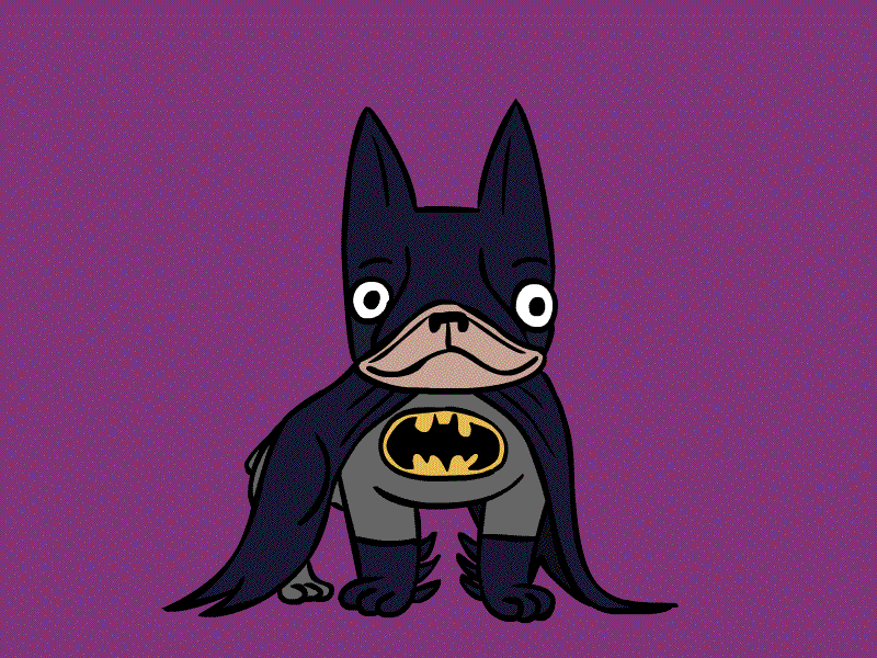 animated gif french bulldog batman by LeFrenchBulldog on Dribbble