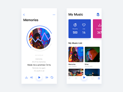 Music App ui ux