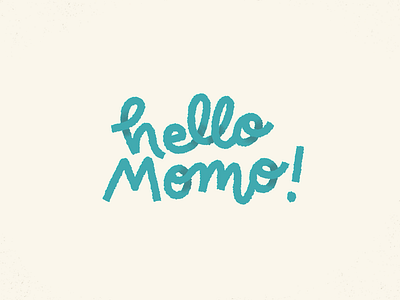 Hello Momo! hello lettering script