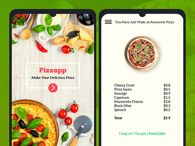 Pizzapp | Online Pizza Ordering App Concept custom pizza order pizza pizza android pizza app pizza app interaction pizza app ui pizza app ux pizza ios pizza order pizza order ui pizza ordering app
