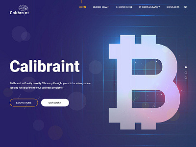 Calibraint header design -  Landing Page