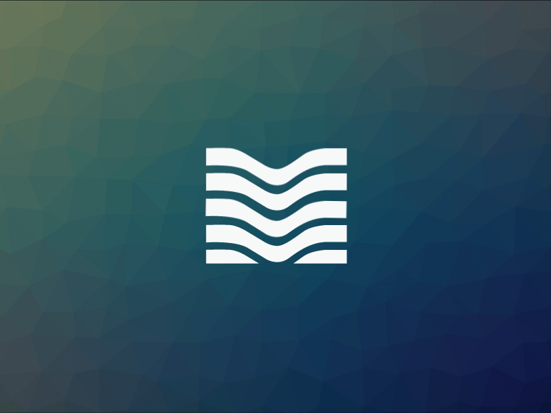 M / Animation animation letter logo wave