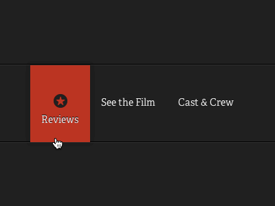 Film Site Nav [GIF] animation css film gif hover menu navigation website