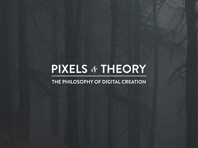 Pixels & Theory ampersand brandon grotesque logo logotype surveyor