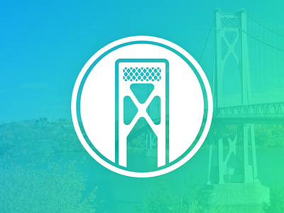 Talentbase Logo with its Inspiration architecture bridge logo mark token