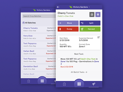 Mobile Interface for Farm Management