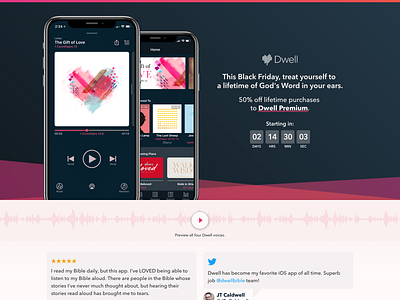 Black Friday Countdown audio bible black friday countdown discount iphone landing page website