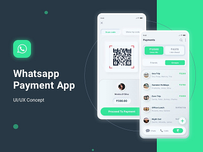 Whatsapp Payment App app branding case study product design ui uiux user interface ux ux design whatsapp