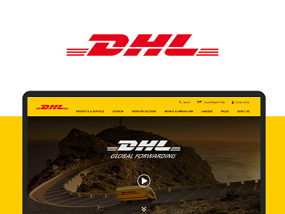 DHL Website Redesign airlines cargo case study dhl logistics road shipping uiux web design