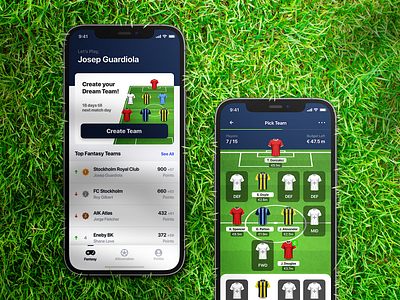 Fantasy Football App ⚽ app fantasy fantasy football football interface iphone mobile ui team ui ux