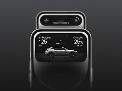 Polestar iOS app charging - Dynamic island ✨ app automotive car dynamic island interface ios mobile app polestar remote ui ux
