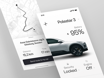 Polestar iOS app ✨ app car ev interface ios app mobile app polestar remote remote app route ui vehicle volvo