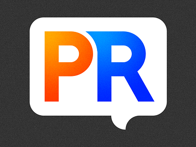 PR logo pr speech bubble