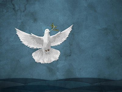 Genesis 8:11 dove illustration noah vector water