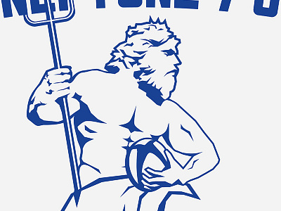 Broseidon illustration logo neptune poseidon rugby vector