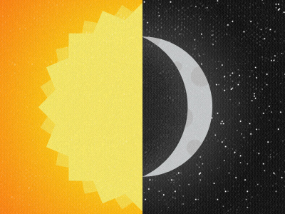 Day And Night day illustration moon night space sun