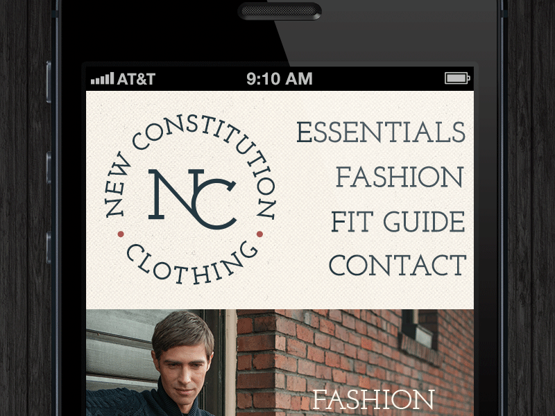 Menu Selection (GIF) animation brand clothing interface iphone menu selection