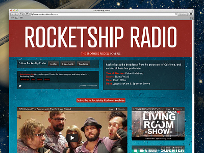 Rocketship Radio Redesign bootstrap design fitvids raptor raptorize typekit webfonts website