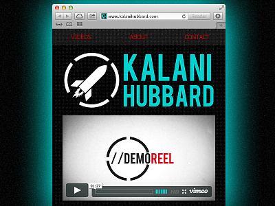 Kalani Hubbard bebas bender cyan html5 red responsive rocketship video website