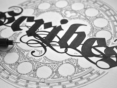 #step 4: «Scribes» {Rosette} calligraphie guerriero typographie