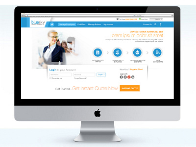 Bluesky health care medical insurance portal ui ux