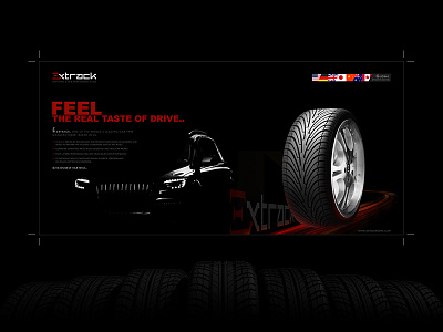 ExTrack ad banner car poster tyre unipole