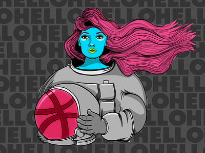 Hello Dribbble hello hello dribbble hellodribbble illustration vector