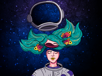 Cosmonauta astronaut illustration space vector