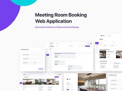 Meeting room booking web application booking daily ui dashboard design desktop app location meetings office app workplace workspace