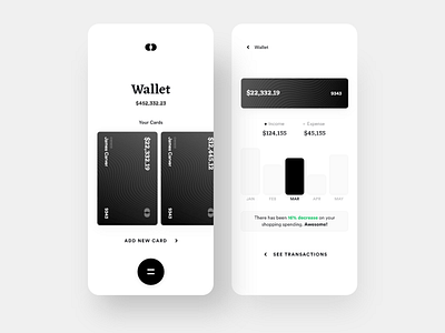 Bankie: Wallet app bank app bank card clean daily ui design finance ios minimal payment ui wallet