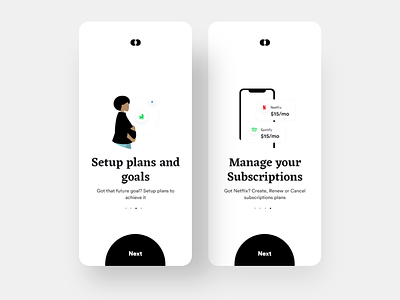 Bankie: Plans and Subscriptions Onboarding app bank banking app clean daily ui dailyui design ios minimal onboarding onboarding screen payment payment app subscription transactions transfer wallet