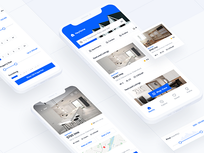 HeyHome — Real Estate Mobile App apartment app app booking clean design filter home house housing minimal mobile app property real estate real estate app rent rent app rental app search ui uiux