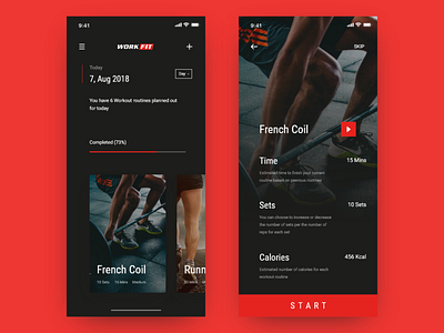 Workout App Design app daily ui design fitness fitness app fitness tracker ios workout workout app workout tracker