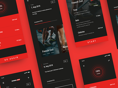 Workout App screens app daily ui design fitness fitness app ios workout workout app workout tracker