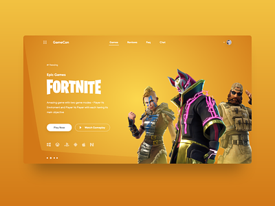 Game web page design