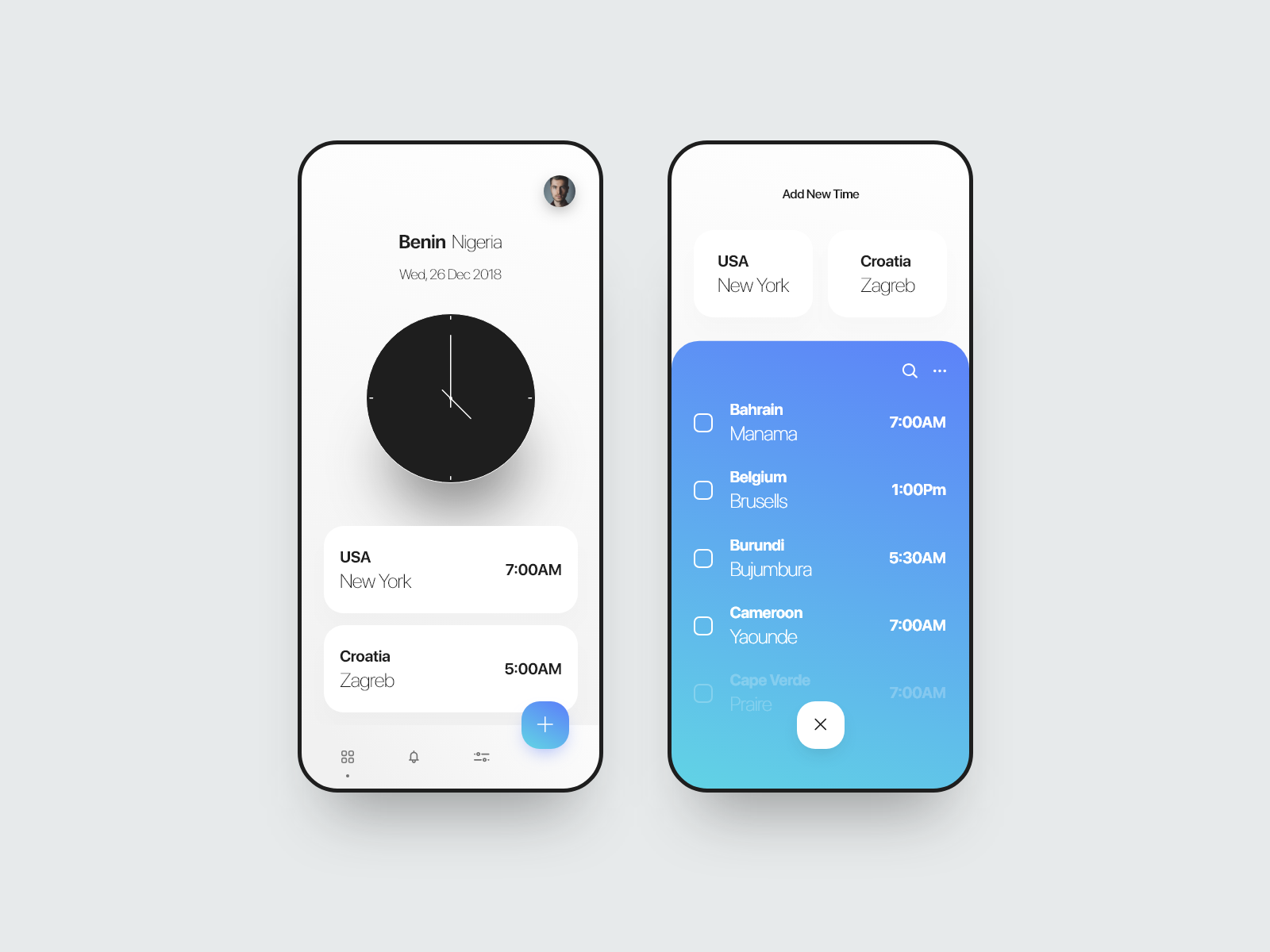 Minimal Clock App by Emmanuel Ikechukwu on Dribbble