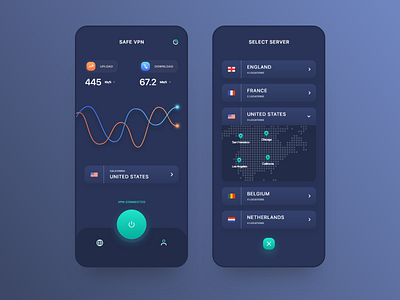 Vpn App Exploration app daily ui design exploration ios minimal mobile app online ui vpn vpn app web