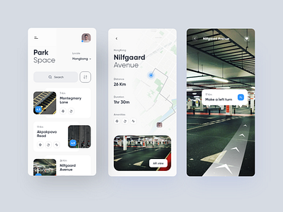 Parking Space app app booking clean daily ui design ios location app parking parking app parking lot space