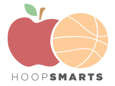 Hoop Smarts apple basketball branding graphic design logo logo design orange rebound red sports