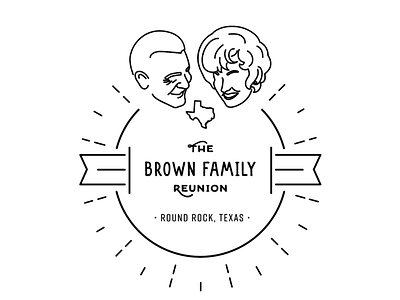 The Brown Family Reunion | 2019 circle logo family reunion grandparents logo t shirt design texas