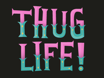 Thug Life illustration type vector