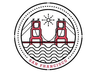 City Badge: San Francisco badge illustration san francisco sf vector
