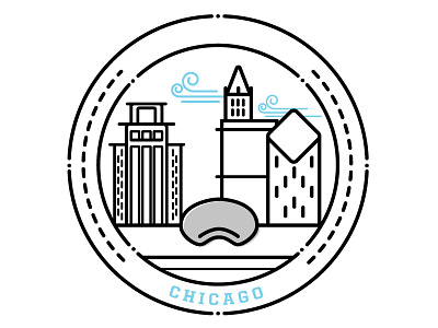 City Badge: Chicago badge chicago chitown illustration vector