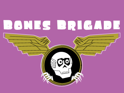 Bones Brigade bacon illustration skateboarding