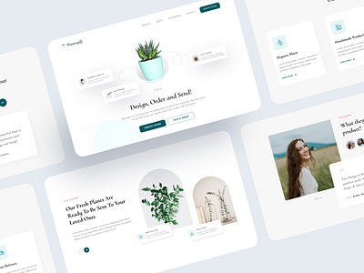 PlantoGift - Landing Page clean florist homepage landing landing page minimalist shop ui web website