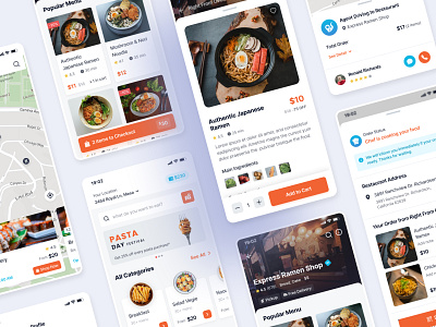 Food Order App UI Kit - Yummie ecommerce food food order grocery ios mobile app restaurant shopping ui ui kit